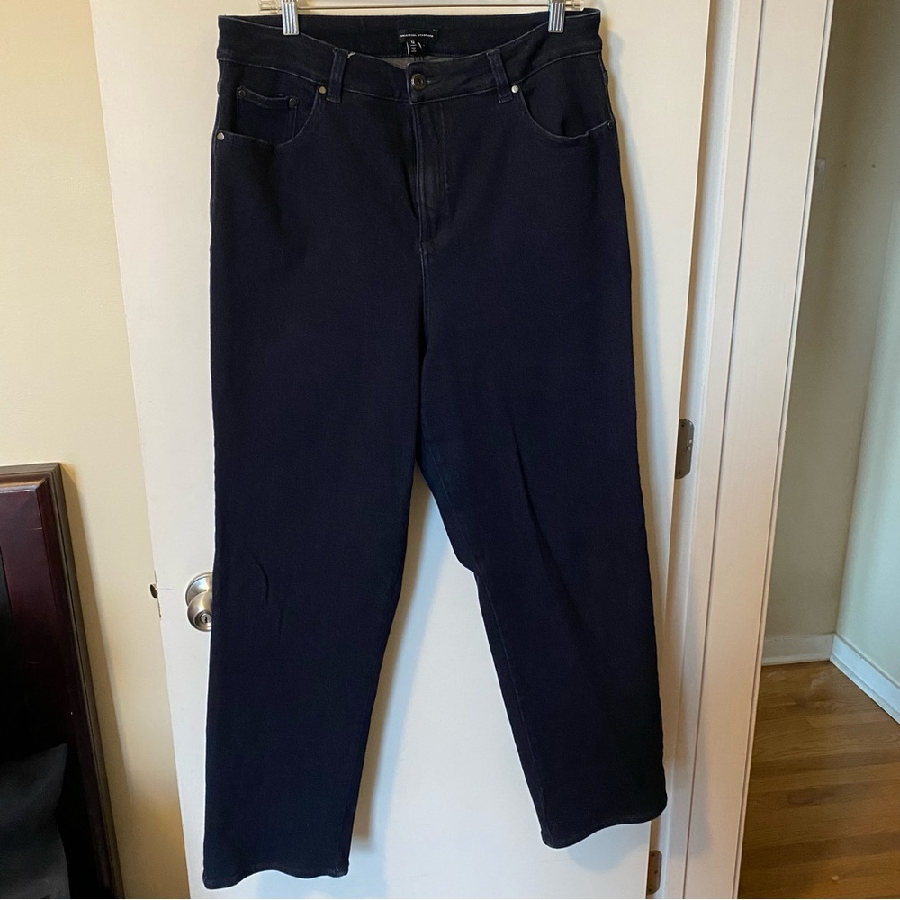 Universal Standard Donna High Rise Straight Leg Jeans - Dark Indigo